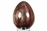 Colorful, Polished Petrified Wood Egg - Madagascar #245375-1